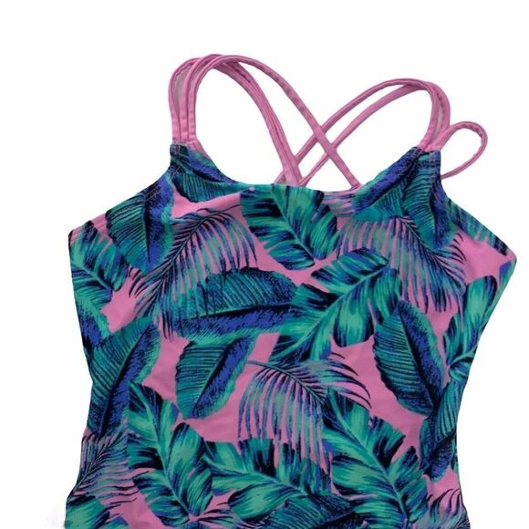 Glitter Beach One Piece Swimsuit Tropical Size 8 - Picture 4 of 8